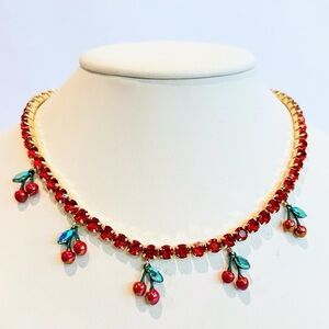 NWT Betsey Johnson Women's Cherry Necklace
